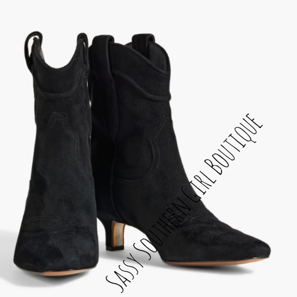 ⭐🆕Sam Edelman black suede western bootie - Picture 4 of 14